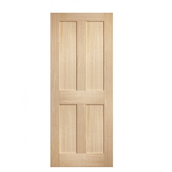 Aster Victorian Shaker Four Panel Unfinished Oak Internal Door