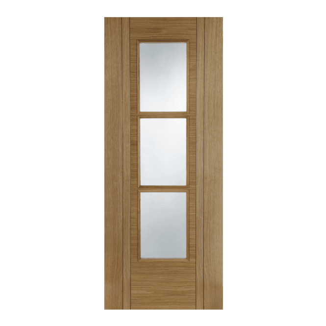 Mendes Capri Pre-Finished Oak 3 Light Glazed FD30 Fire Door