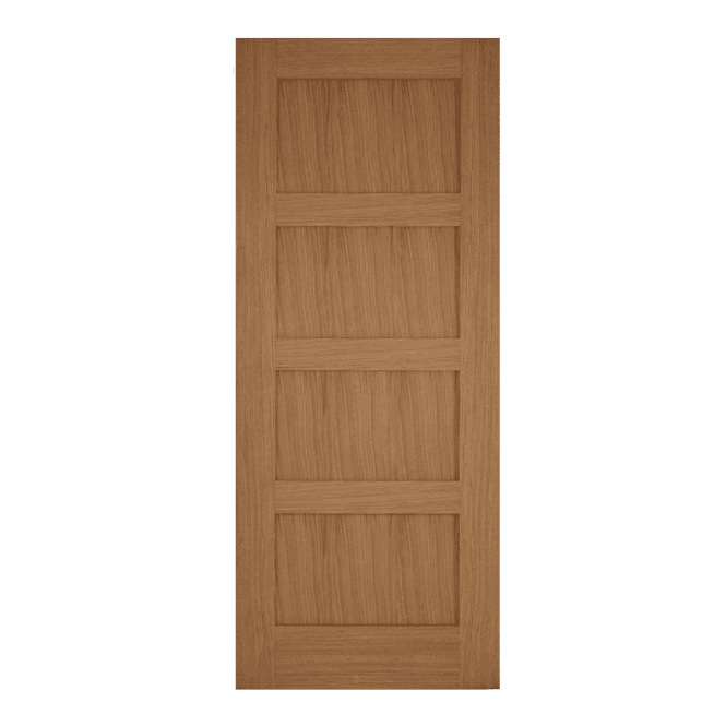 Mendes Contemporary Un-Finished Oak 4 Panel Internal Door