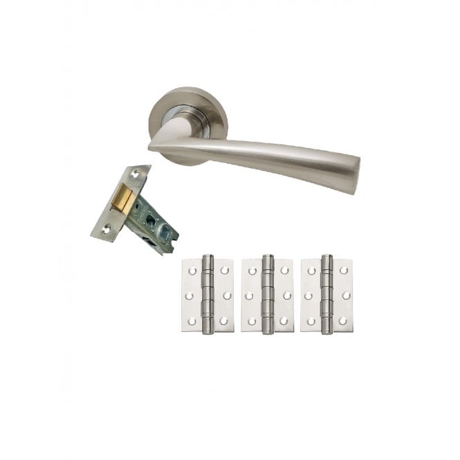 Intelligent Hardware Phantom Developer Lever on Rose in Chrome Plated / Satin Nickel - Fire Door Pack