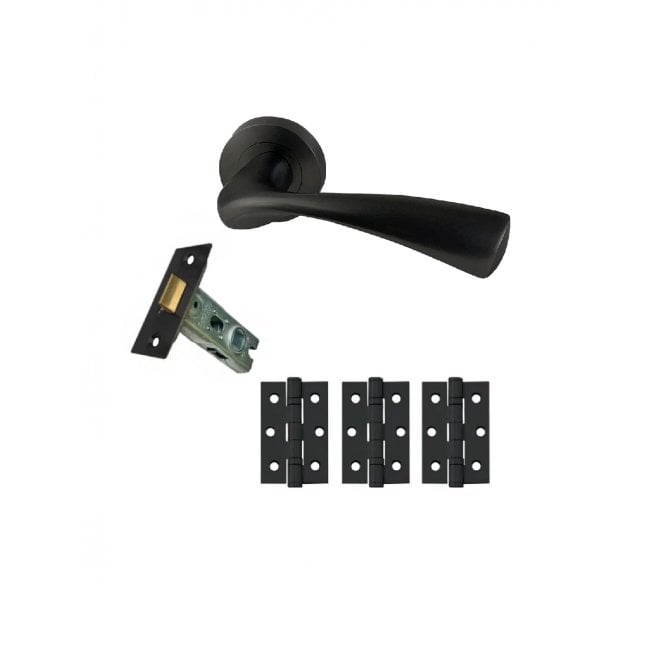Intelligent Hardware Truro Developer Lever on Rose in Matt Black RAL9004