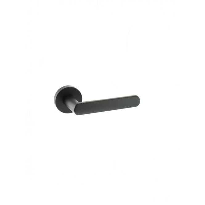 Atlantic Status Michigan Lever on Round Rose - Matt Black