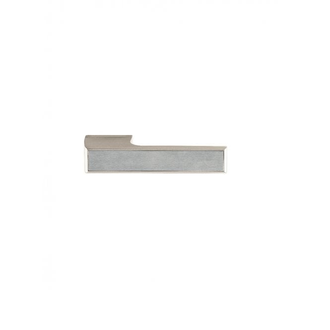 Atlantic Tupai Rapido VersaLine Tobar Designer Lever on Long Rose - Satin Stainless Steel Decorative Plate - Pearl Nickel