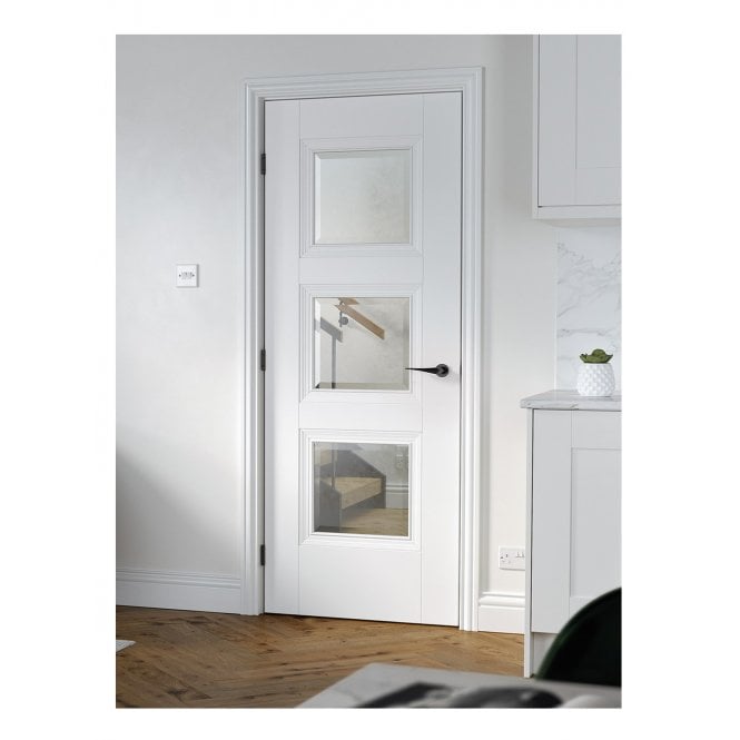 LPD White Amsterdam Internal Glazed Door 3L