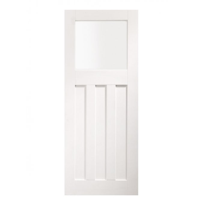 XL Joinery DX 1930's White Primed Frosted Internal Glazed Door