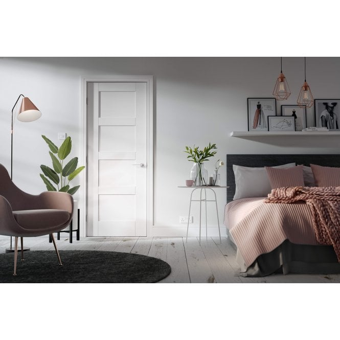 LPD White Shaker 4-Panel Internal Door