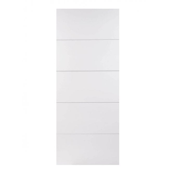 LPD White Moulded Horizontal Four Line FD30 Fire Door
