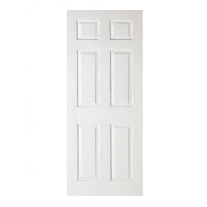 LPD White Moulded Textured 6-Panel FD30 Fire Door