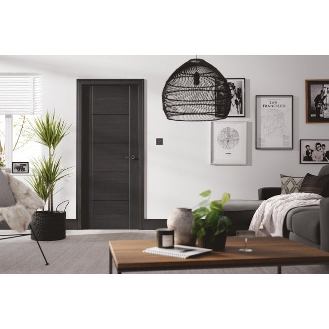 LPD Charcoal Black Vancouver 5P Internal Door