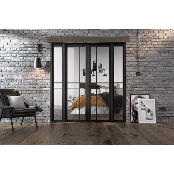 LPD Room Divider Black Greenwich W6 Internal Glazed Doorset
