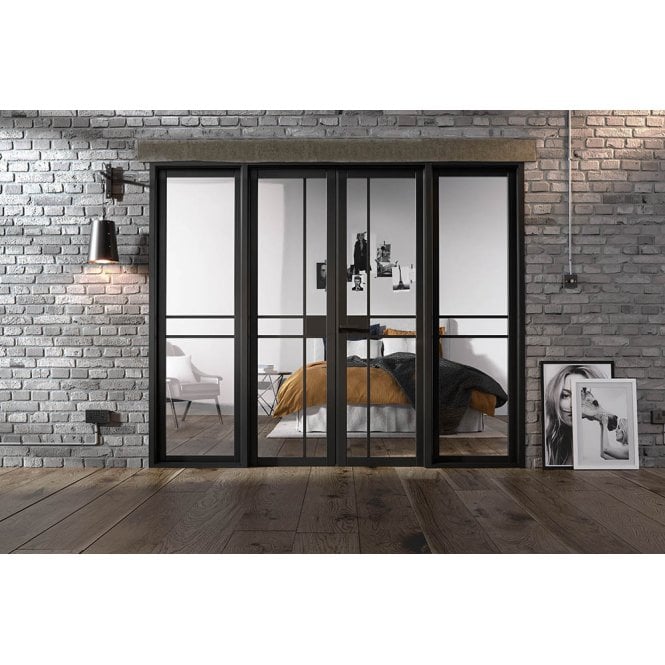 LPD Room Divider Black Greenwich W8 Internal Glazed Doorset