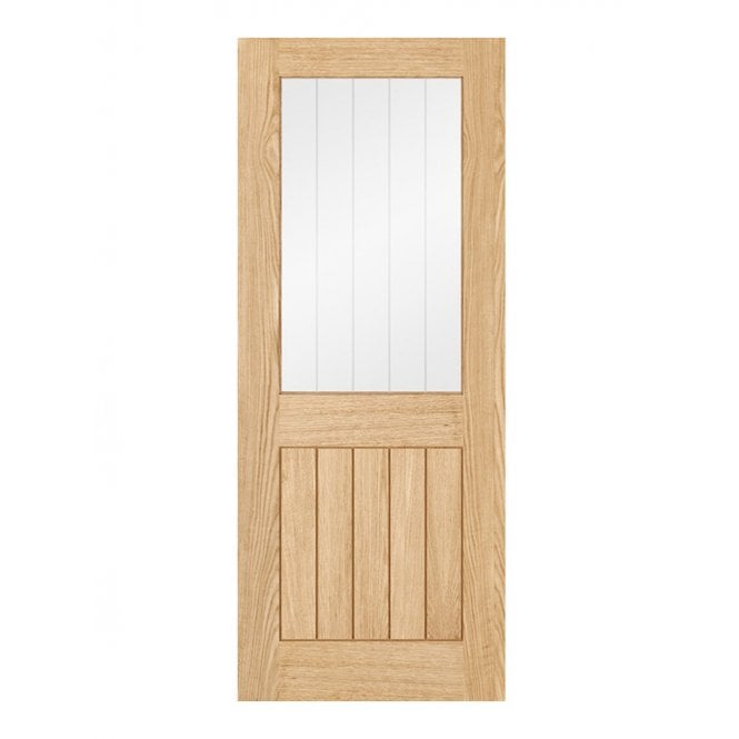 LPD Pre-Finished Oak Belize Silkscreen Glass Internal Door