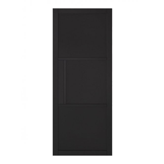 LPD Black Tribeca 3 Panel Solid Internal Door