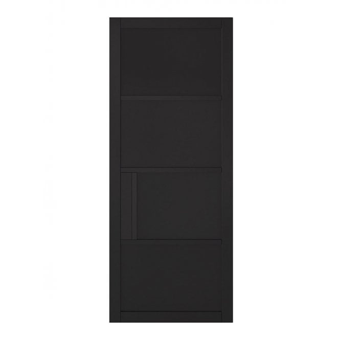 LPD Black Chelsea 4 Panel Solid Internal Door