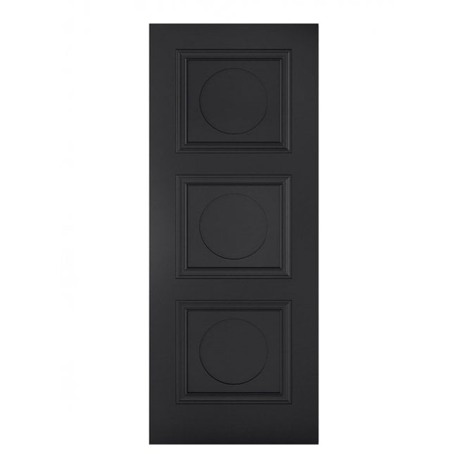 LPD Antwerp Primed Black 3 Panel Internal Door