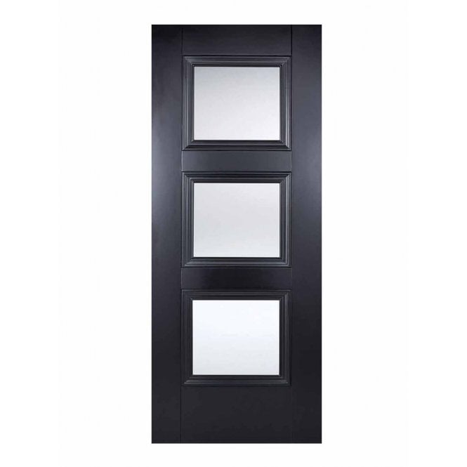 LPD Black Amsterdam 3-light Internal Glazed Door