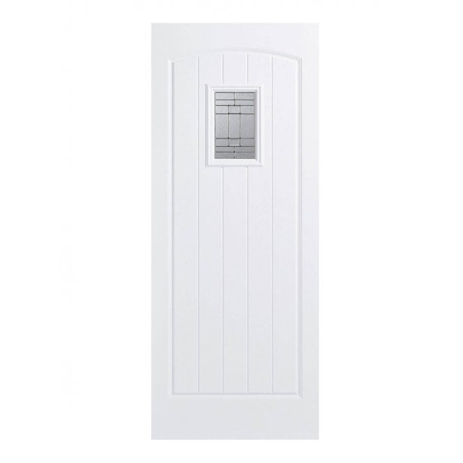 LPD GRP Cottage White External Glazed Door 1L