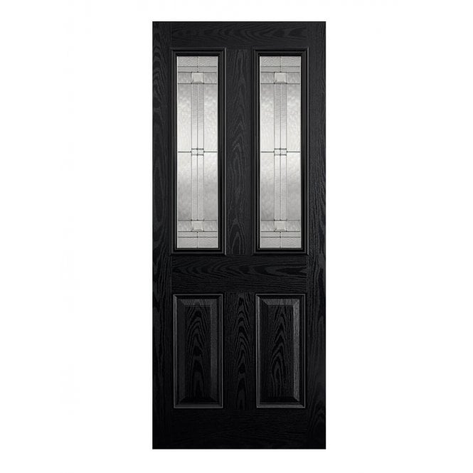 LPD GRP Malton Black External Glazed Door 2L