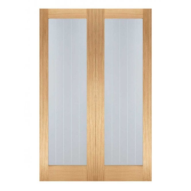 LPD Oak Mexicano Internal Glazed Door Pair