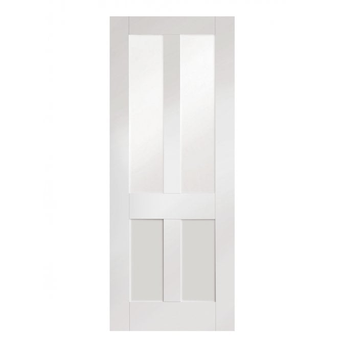 XL Joinery Malton Shaker White Primed Clear Internal Glazed Door