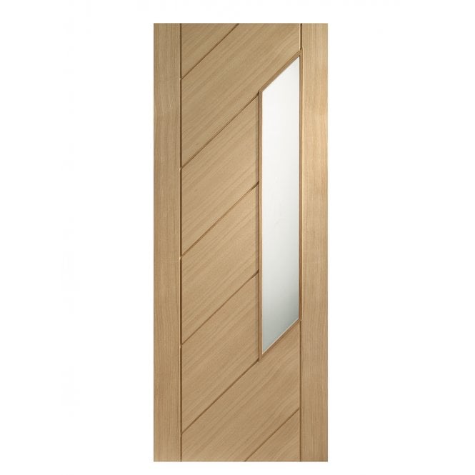 XL Joinery Monza Oak Frosted Internal Glazed Door