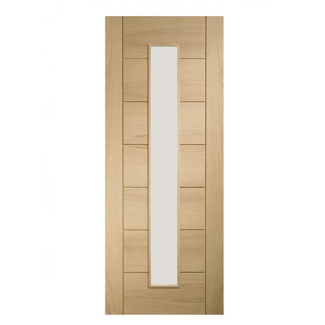 XL Joinery Palermo 1 Light Oak Clear Glazed FD30 Fire Door