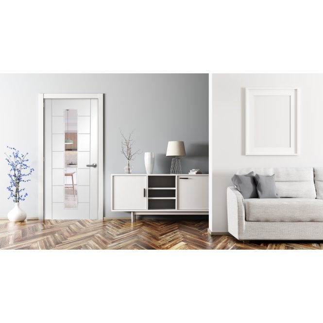 XL Joinery Palermo 1 Light White Primed Clear Glazed Door
