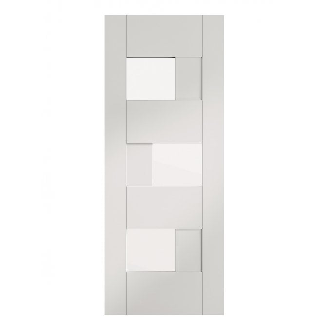XL Joinery Perugia Finished White Clear Internal Glazed Door