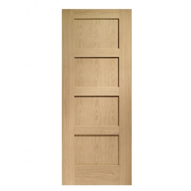 XL Joinery Shaker 4 Panel Pre-Finished Oak Internal Door