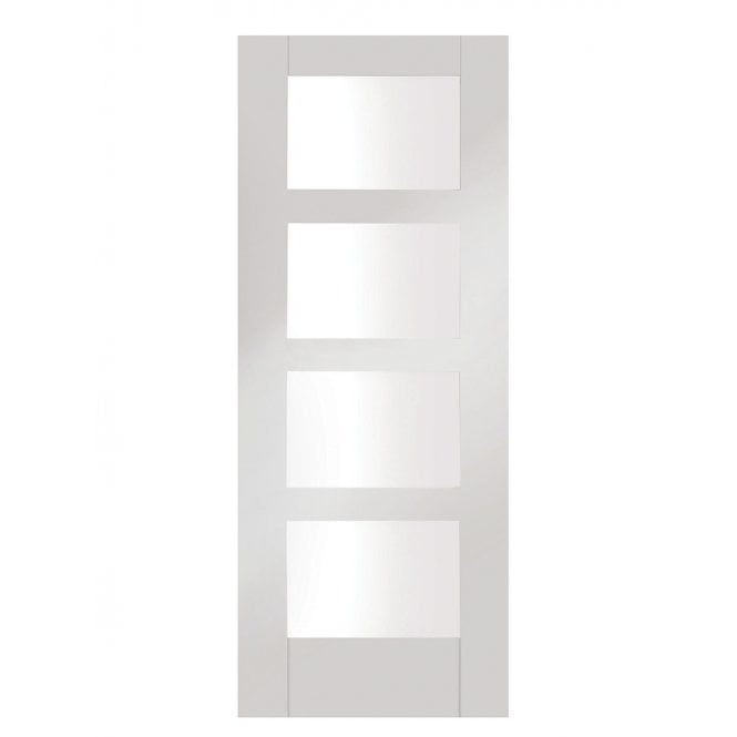 XL Joinery Shaker 4 Panel White Prime Internal Glazed Door