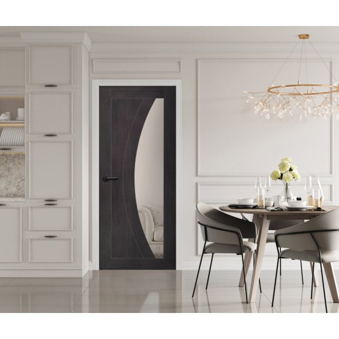 XL Joinery Umber Grey Laminate Salerno Internal Glazed Door