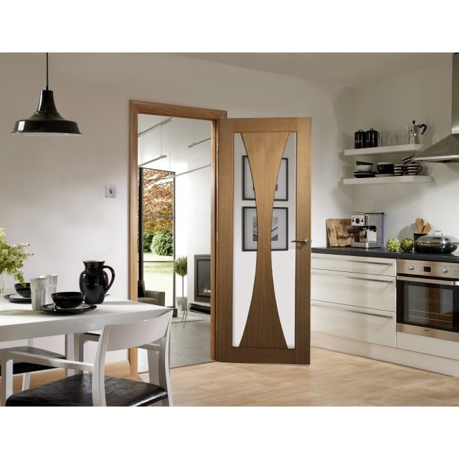 XL Joinery Verona Oak Clear Glazed FD30 Fire Door