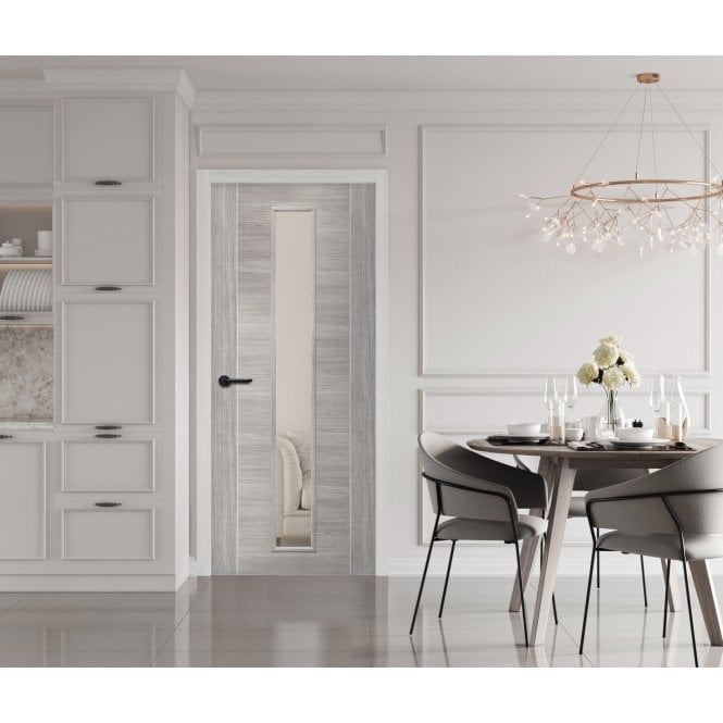 XL Joinery White Grey Laminate Forli Internal Glazed Door