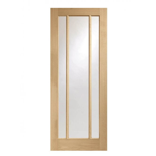 XL Joinery Worcester 3 Light Oak Clear Internal Glazed Door