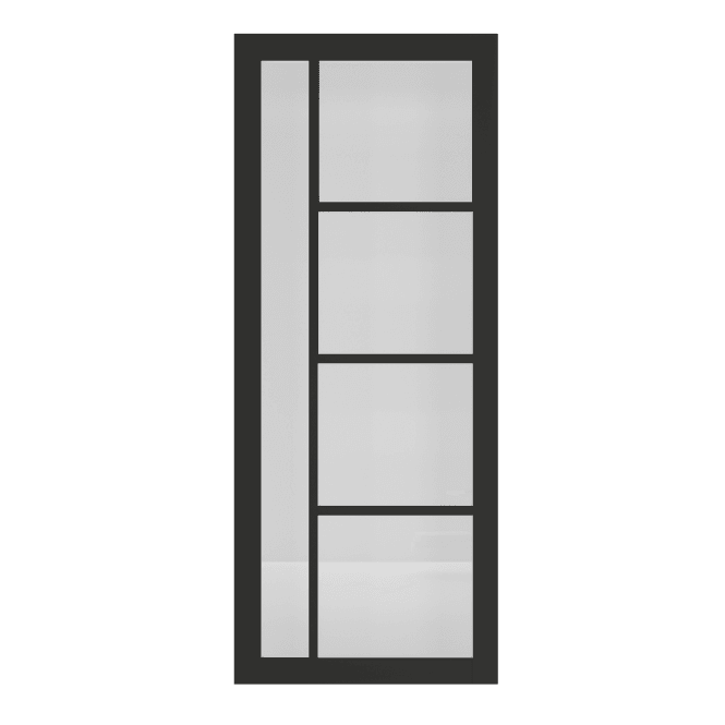 Deanta Brixton Pre-Finished Black Internal Glazed Door