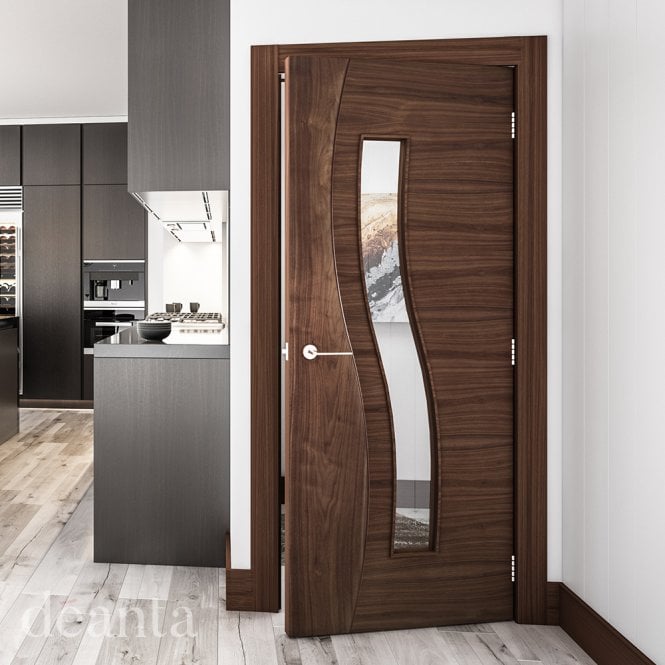 Deanta Cadiz Prefinished Walnut Internal Glazed Door