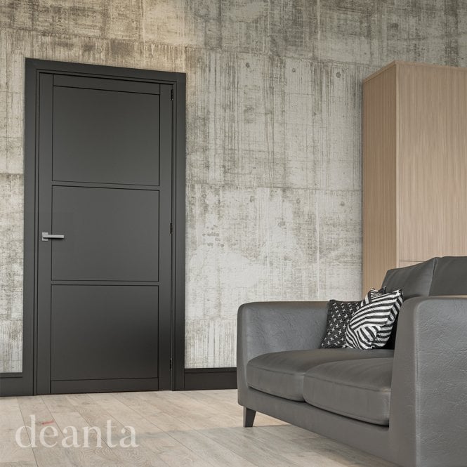 Deanta Camden Pre-Finished Black Internal Door