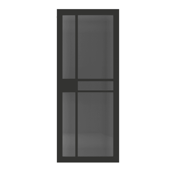 Deanta Dalston Pre-Finished Black Tinted Internal Glazed Door