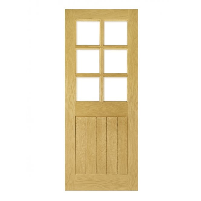 Deanta Ely Prefinished Oak Bevelled Internal Glazed Door (6L)