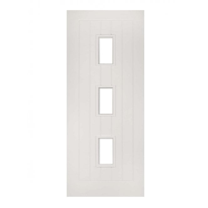 Deanta Ely White Primed (3L) Glazed FD30 Fire Door