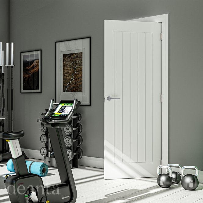 Deanta Ely White Primed FD30 Fire Door