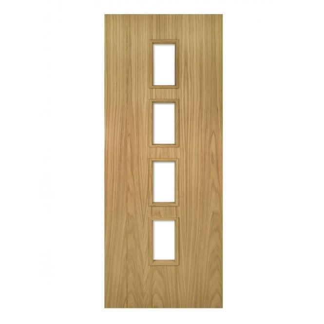 Deanta Galway Unfinished Oak Glazed FD30 Fire Door