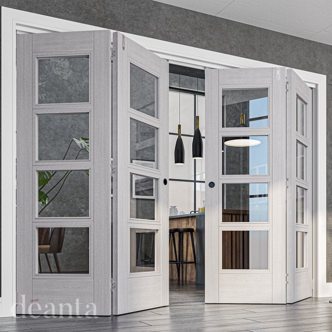 Deanta Montreal Light Grey Ash Internal Glazed Door