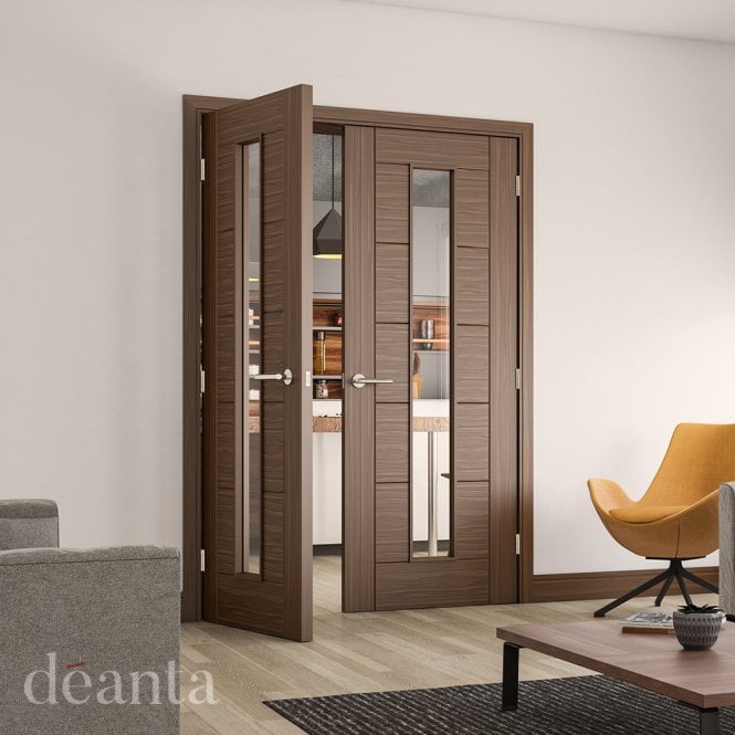 Deanta Seville Prefinished Walnut Internal Glazed Door
