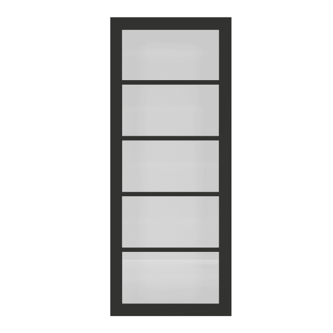 Deanta Shoreditch Pre-Finished Black Internal Glazed Door