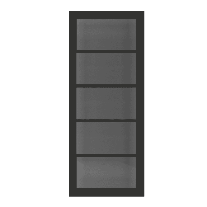 Deanta Shoreditch Pre-Finished Black Tinted Internal Glazed Door