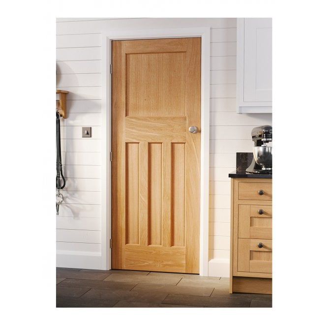 LPD 1930's Oak 4 Panel Unfinished FD30 Fire Door