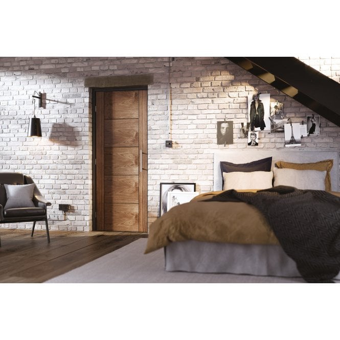 LPD Walnut Vancouver 5 Panel Internal Door