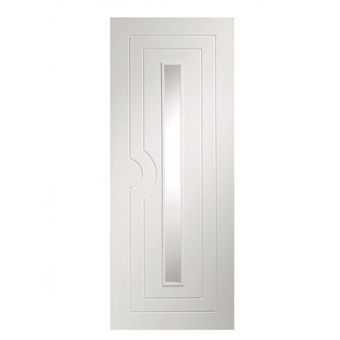 XL Joinery Potenza Pre-Finished White Clear Internal Glazed Door
