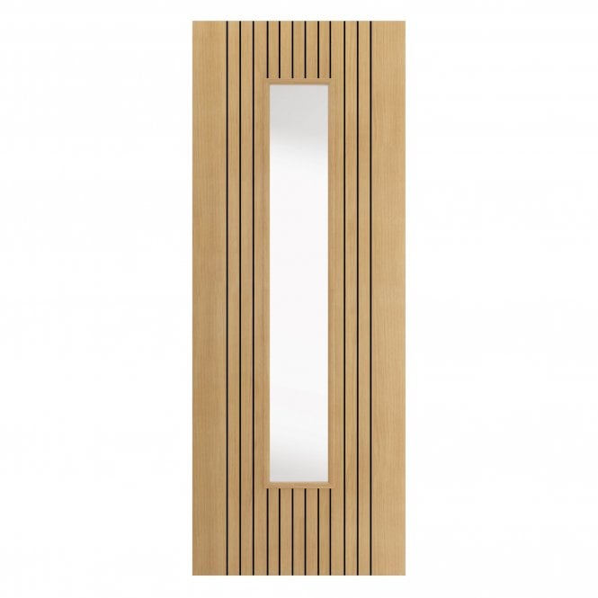 JB Kind Aria Oak Laminated Internal Glazed Door